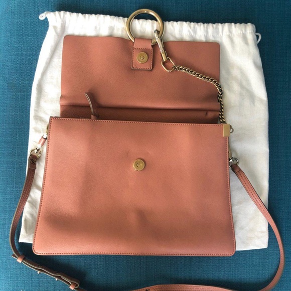 Chloe Medium Faye Shoulder Bag - Misty Rose - Picture 10 of 12